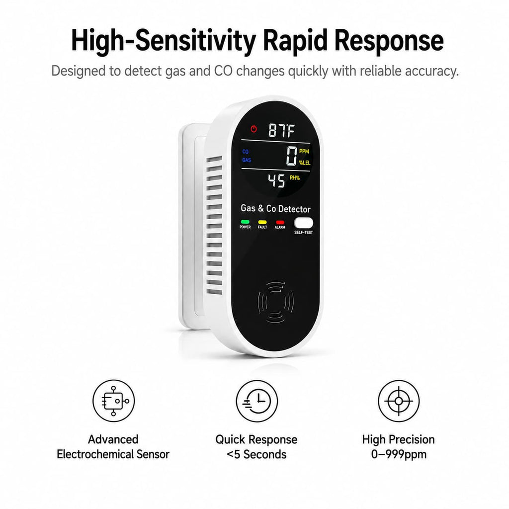 4-in-1 Home Safety Gas Monitor